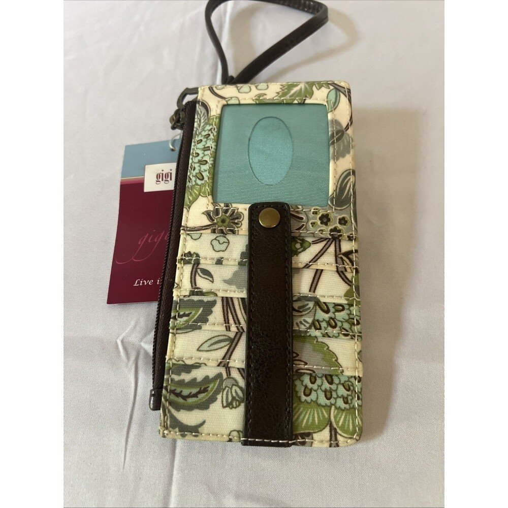 Gigi Hill Los Angeles Floral Slim Wallet Card Cash & ID Holder